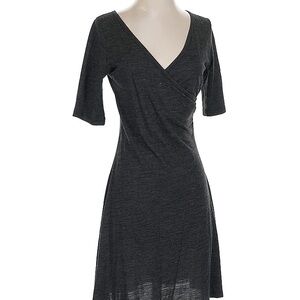 Prana Charcoal V-Neck Midi Dress